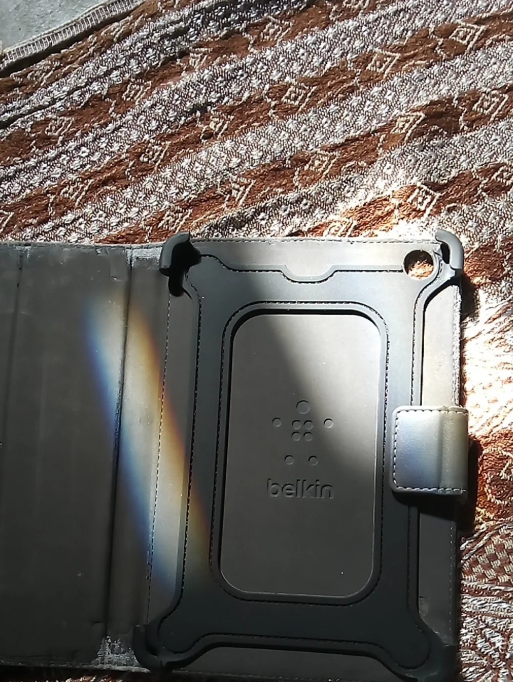 Gray Men's Folio Tablet Case with Strap Closure